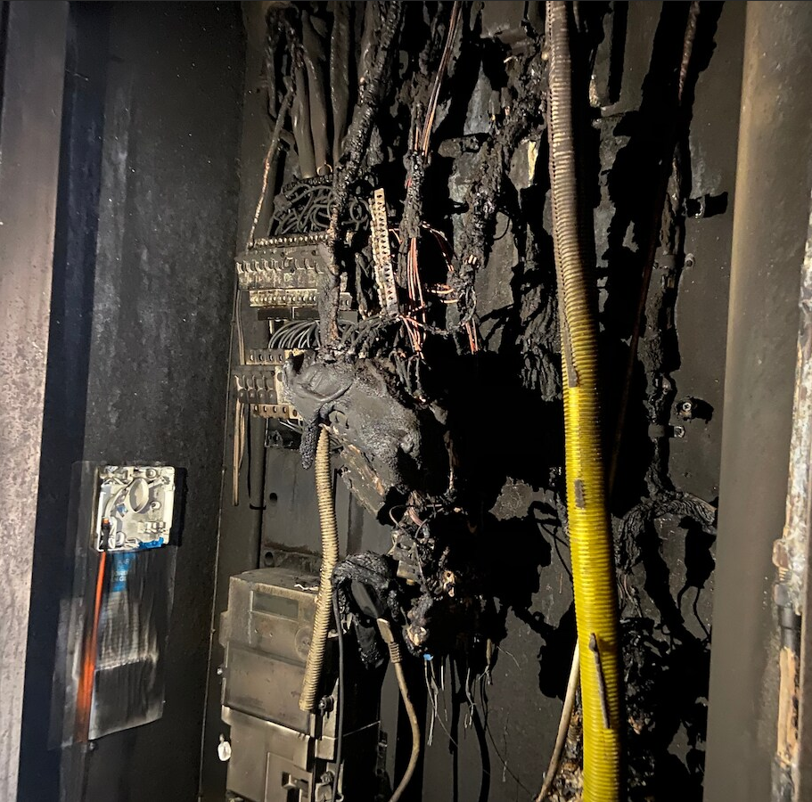 brandgevaar groepenkast door kortsluiting